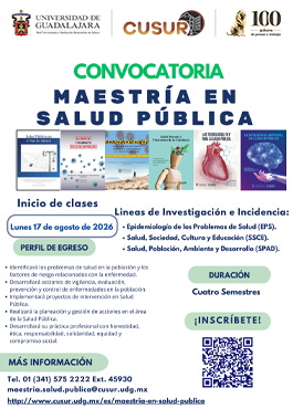 Convocatoria Maestría en Salud Pública 2026-B