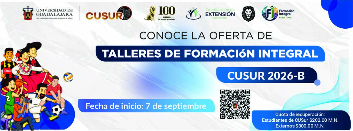 Invitación Talleres de Formación Integral 2026B