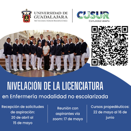 Convocatoria Nivelación de la Licenciatura en Enfermería Modalidad No Escolarizada