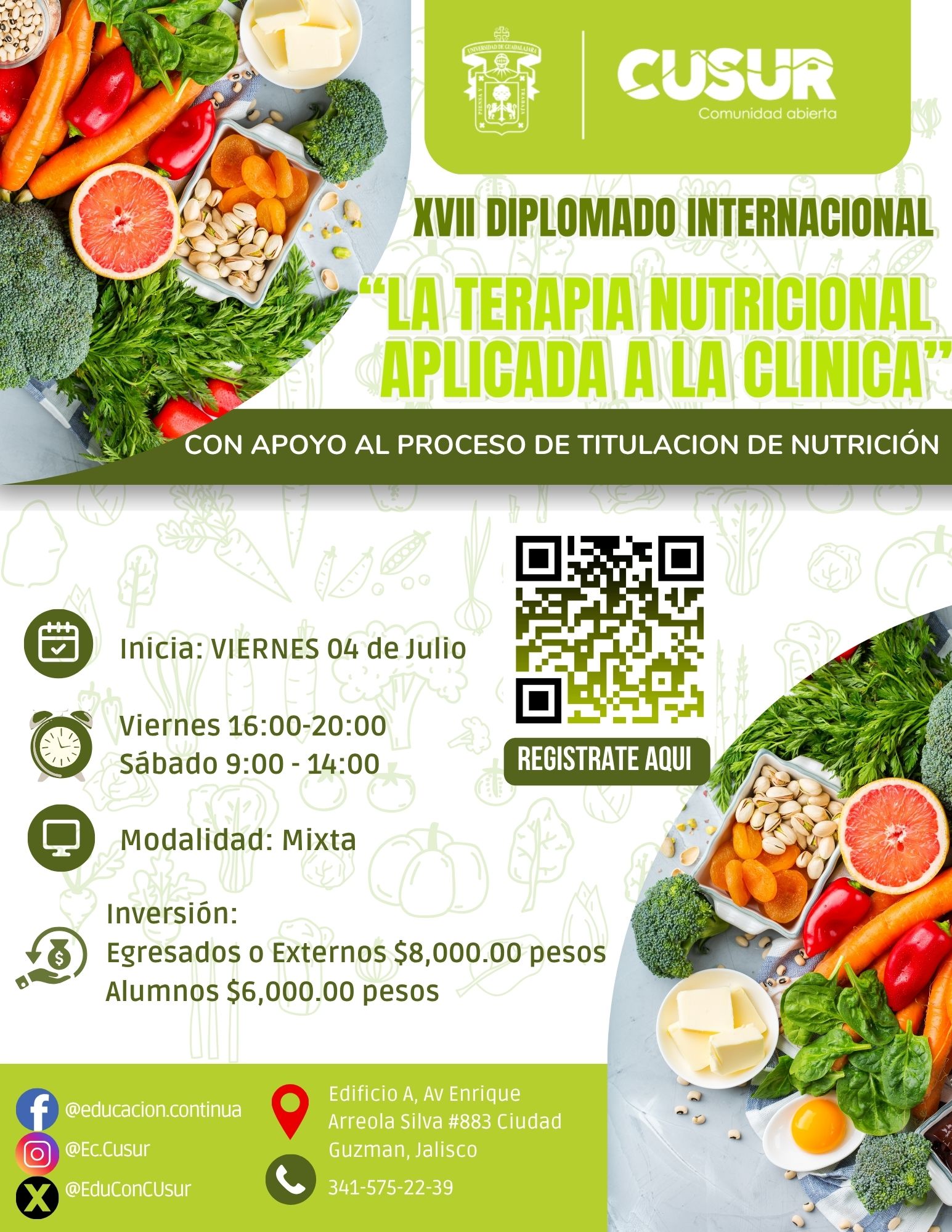 XVII Diplomado Internacional "La terapia nutricional aplicada a la clínica"