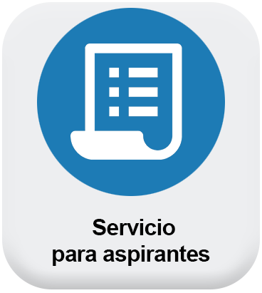 Servicio para aspirantes