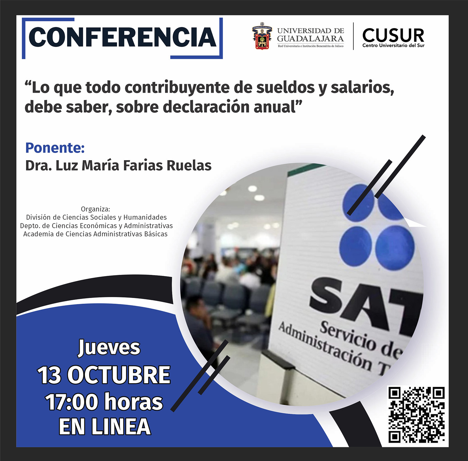 Cartel Conferencia contribuyentes SAT
