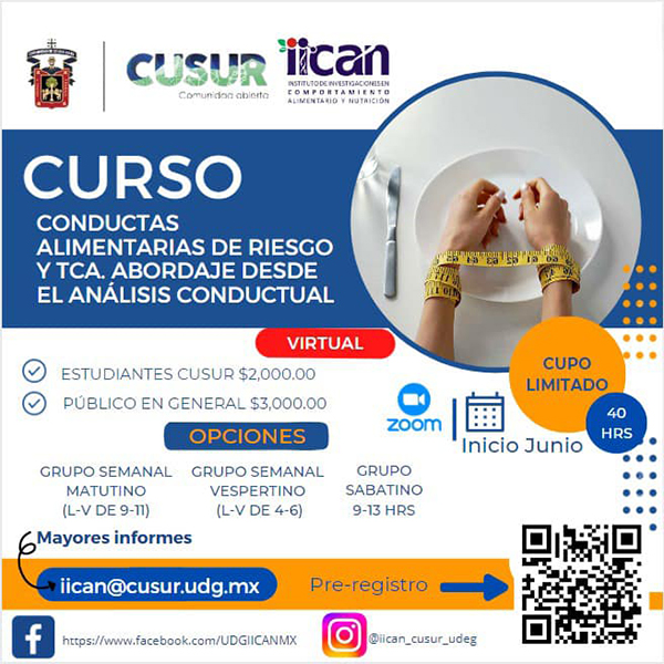 Curso "Conductas alimentarias de riesgo y TCA"