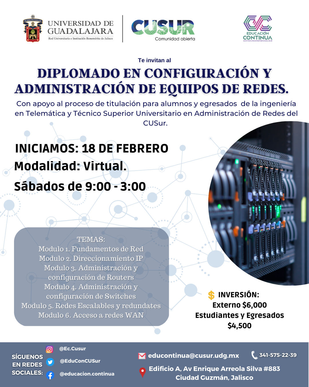 Diplomado en Configuración y Administración de Equipos de Redes