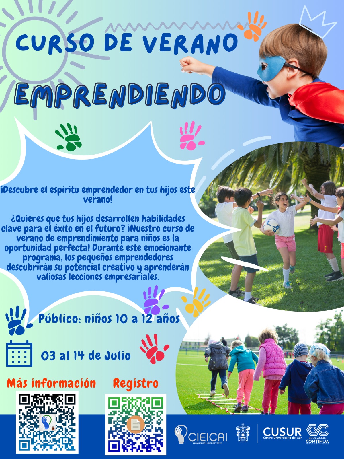 Cartel Emprendiendo para niños