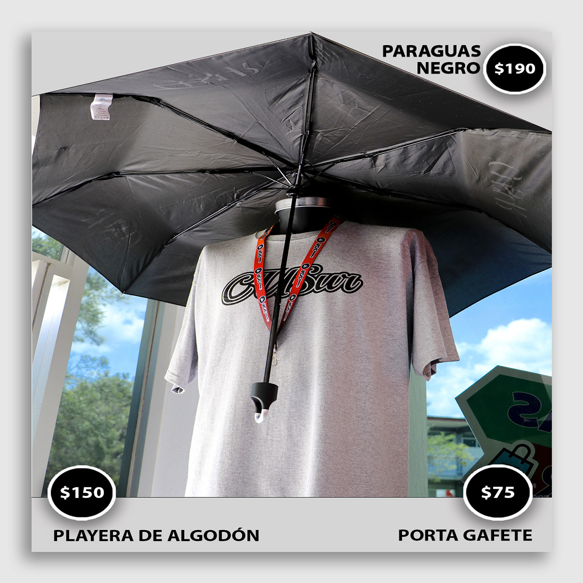 Paraguas tienda extension