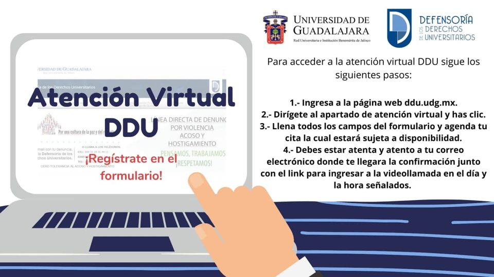 cartel Atención Virtual DDU