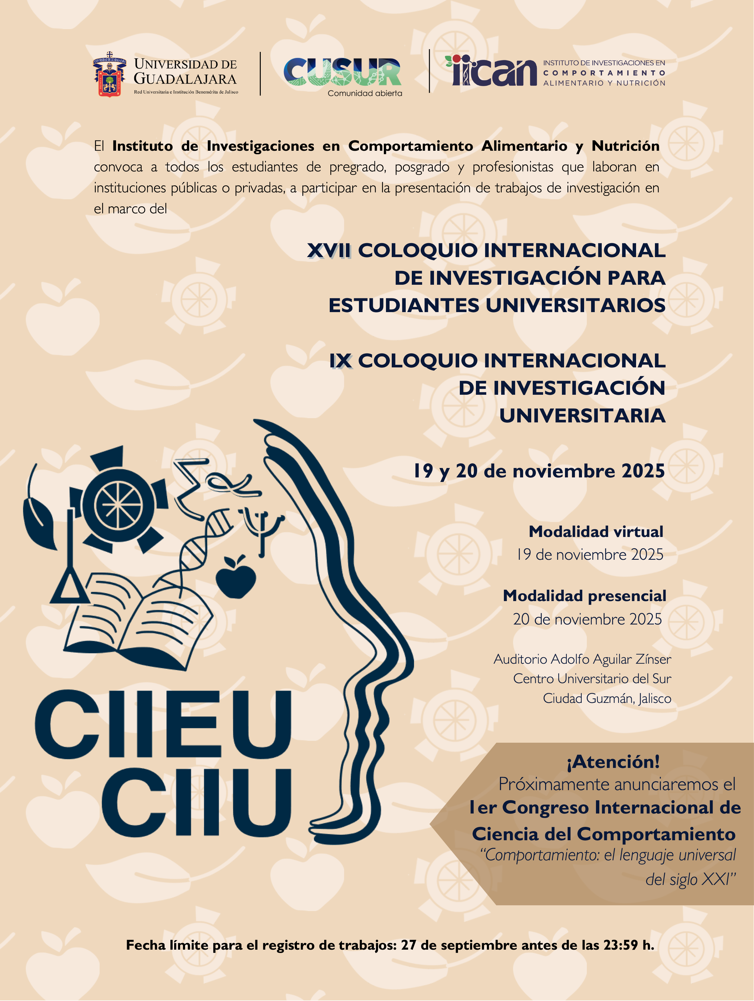 Convocatoria XVII CIIEU y IX CIIU