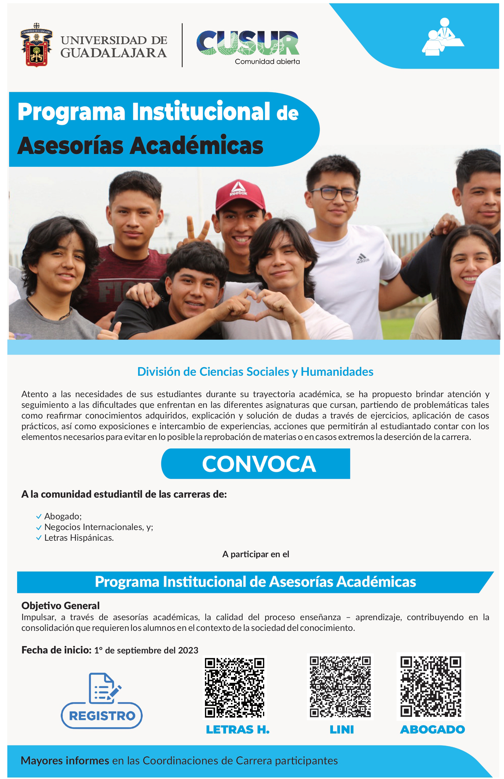 Programa Institucional de Asesorías Académicas 2023