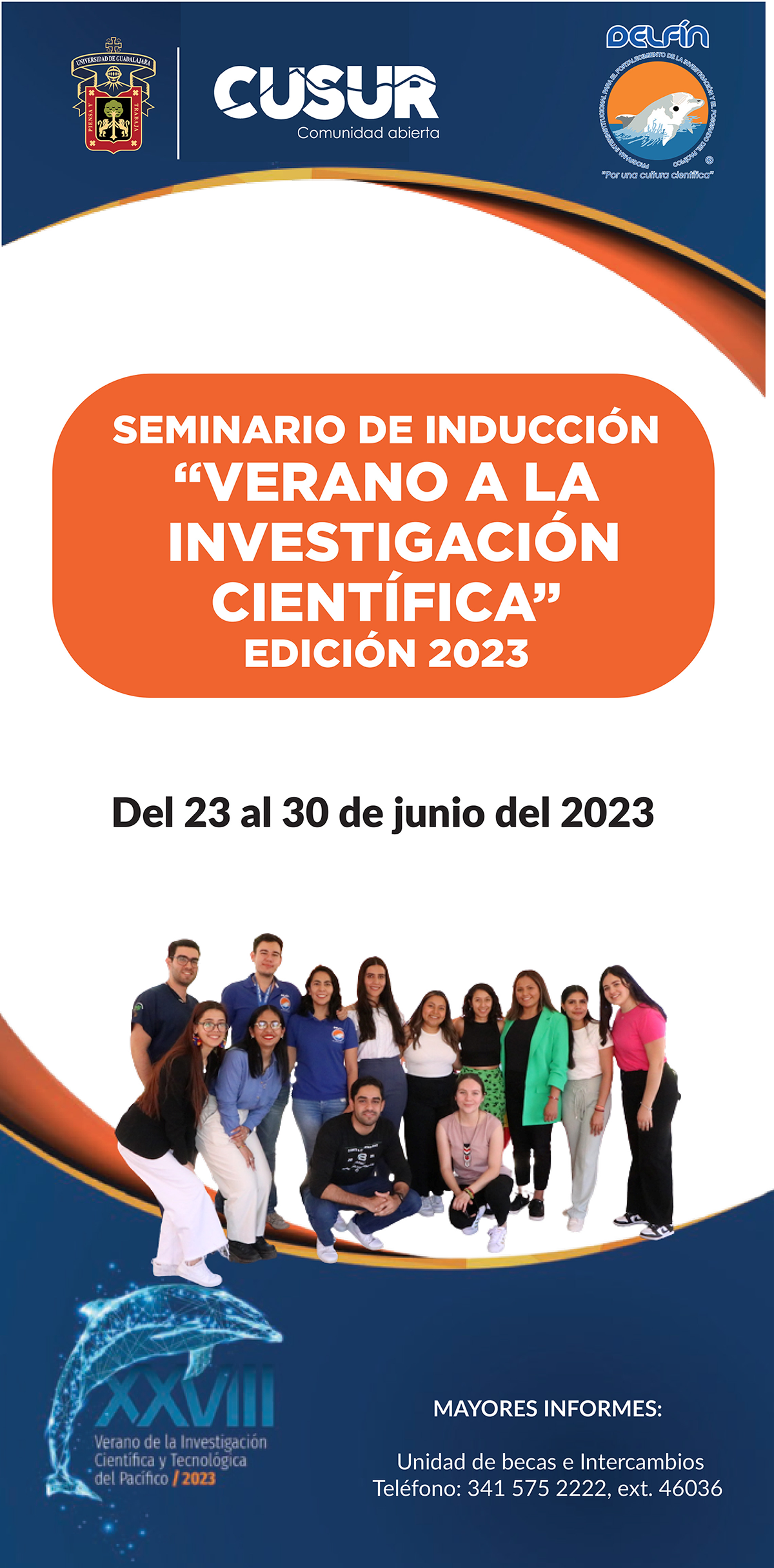 cartel verano Investigacion Cientifica Delfín 2023