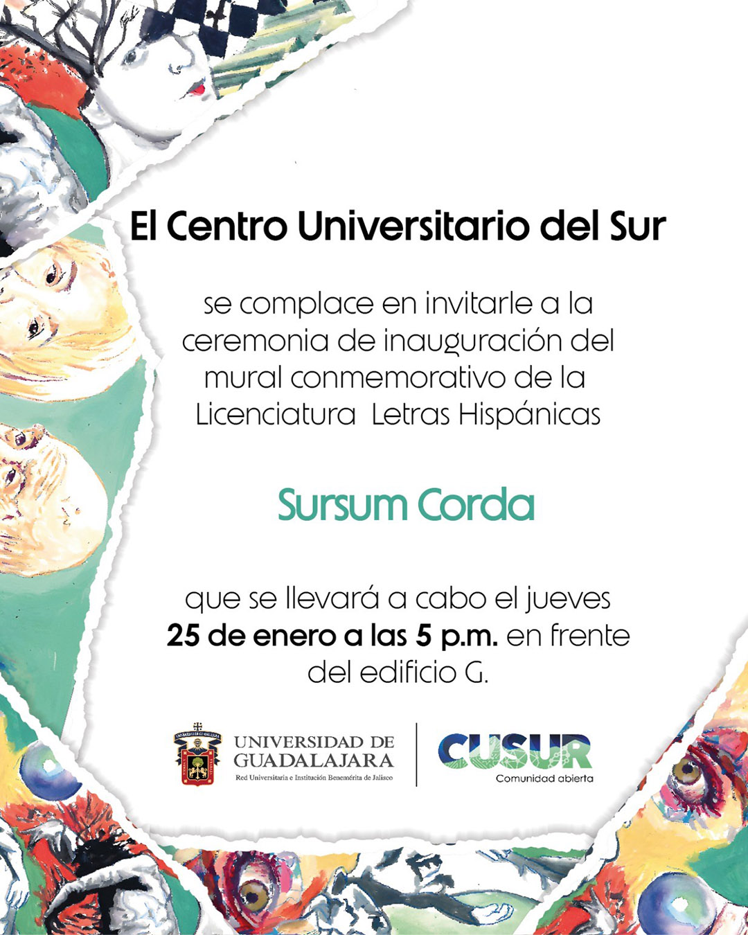 Inauguración del mural conmemorativo Sursum Corda 