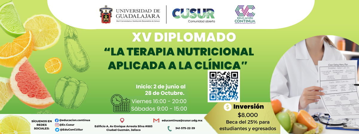 Banner Diplomado La Terapia Nutricional Aplicada a la Clínica