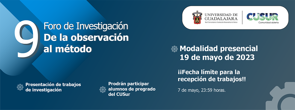 Convocatoria Noveno foro de investigación De la observación al método 2023
