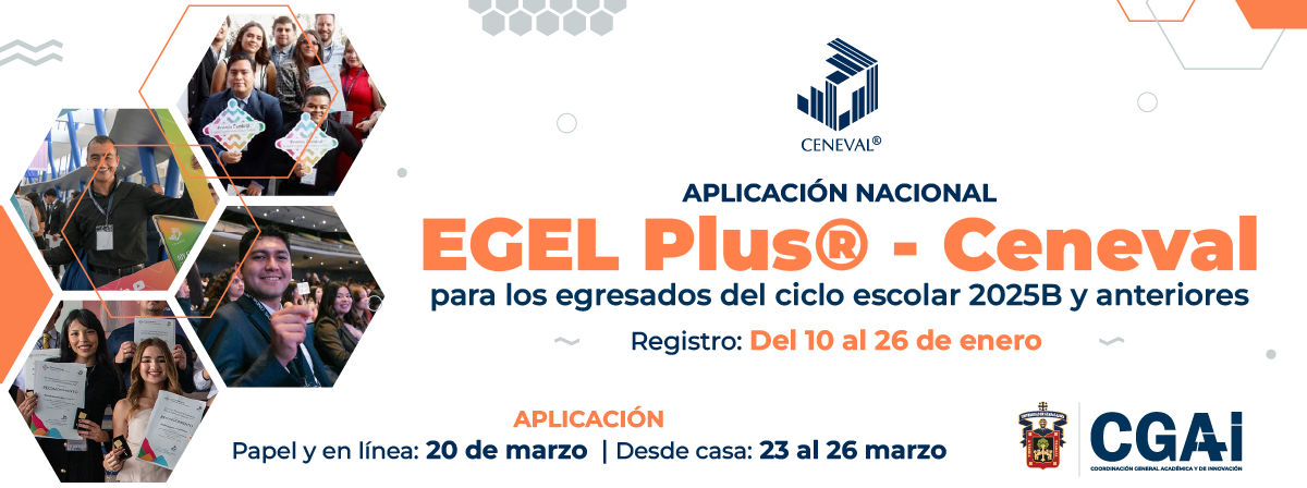 Examen Ceneval aplicación EGEL-PLUS