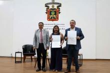 Higinio del Toro, aspirante a la presidencia municipal de Zapotlán el Grande, participa en el Foro de Diálogo con Universitarios en el CUSur