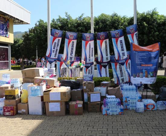 El CUSur envía alrededor de 2 toneladas de víveres a damnificados por el huracán Otis