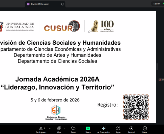 CUSur inaugura la Jornada Académica 2026-A de la DCSH