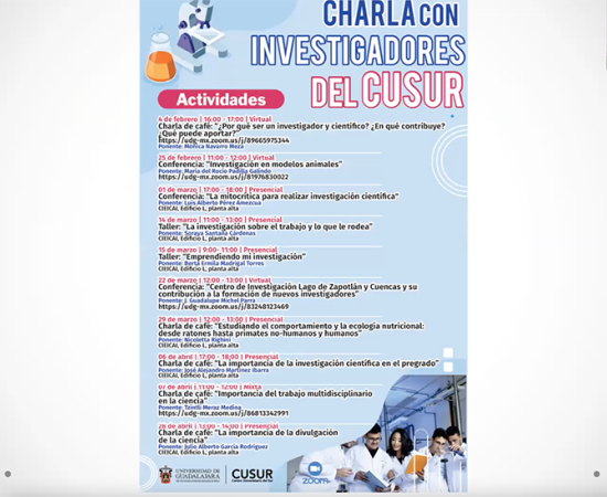 Inicio de charlas con investigadores del CUSur