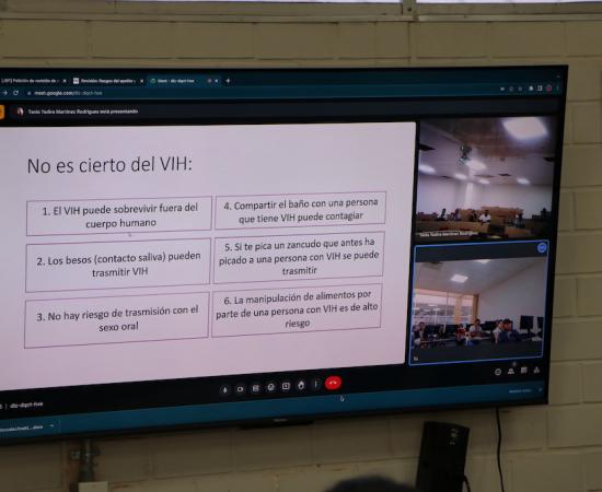 Clase espejo dieta en pacientes con VIH