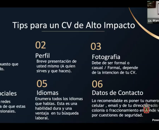 Charla sobre cómo crear un CV de impacto