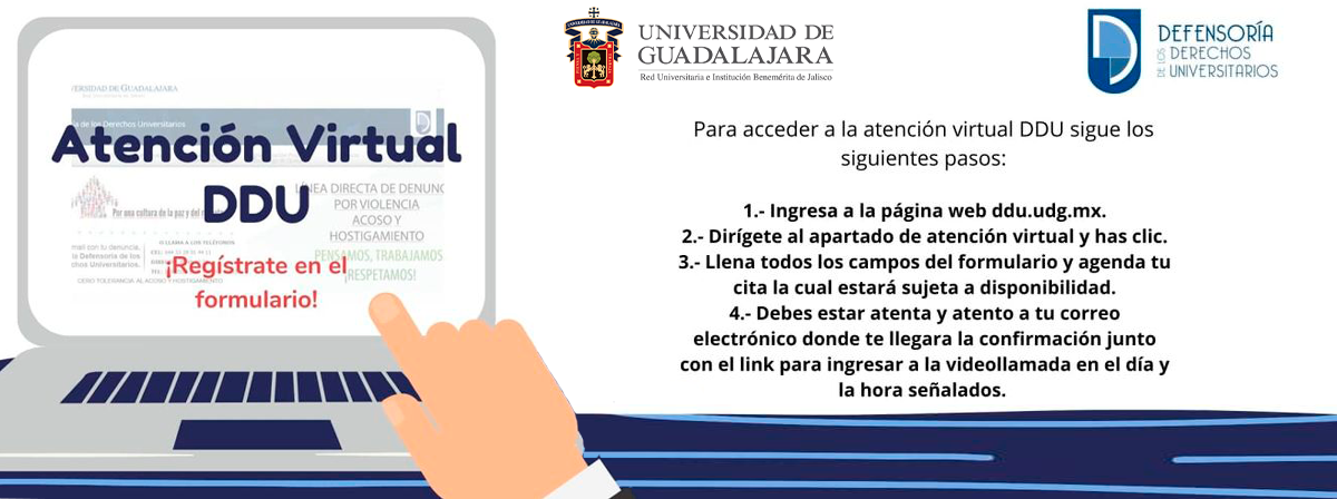 Atención Virtual Defensoría de los Derechos Universitarios de la Universidad de Guadalajara