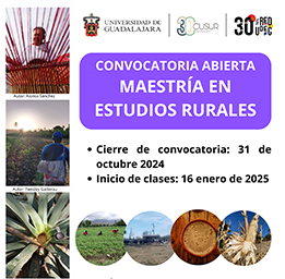 Convocatoria Maestría en Estudios Rurales 2025-A