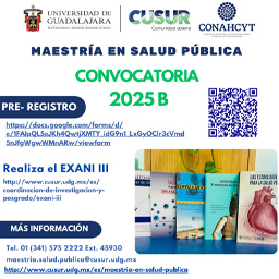 Convocatoria Maestría en Salud Pública 2025-B