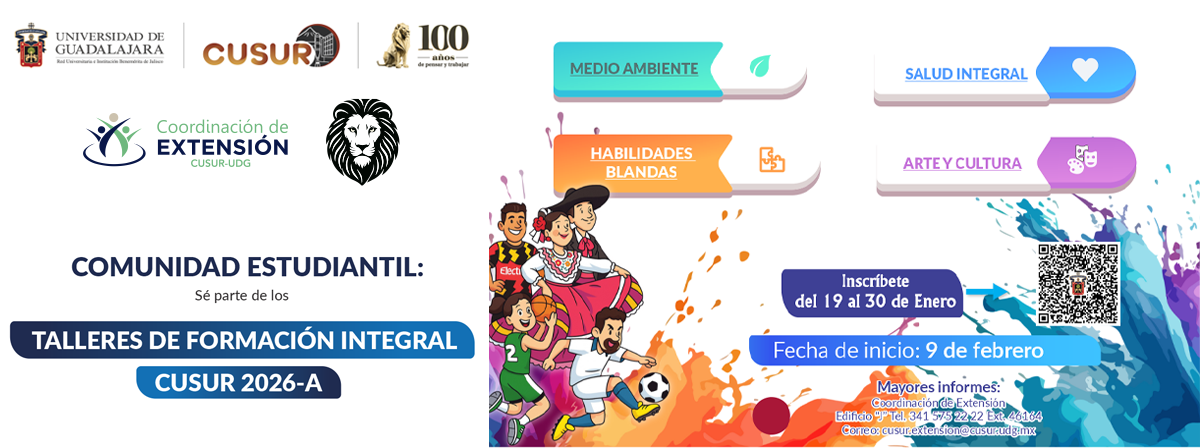 Invitación Talleres de Formación Integral 2026A