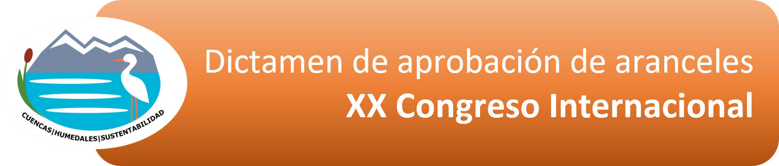Dictamen de aprobación de aranceles
