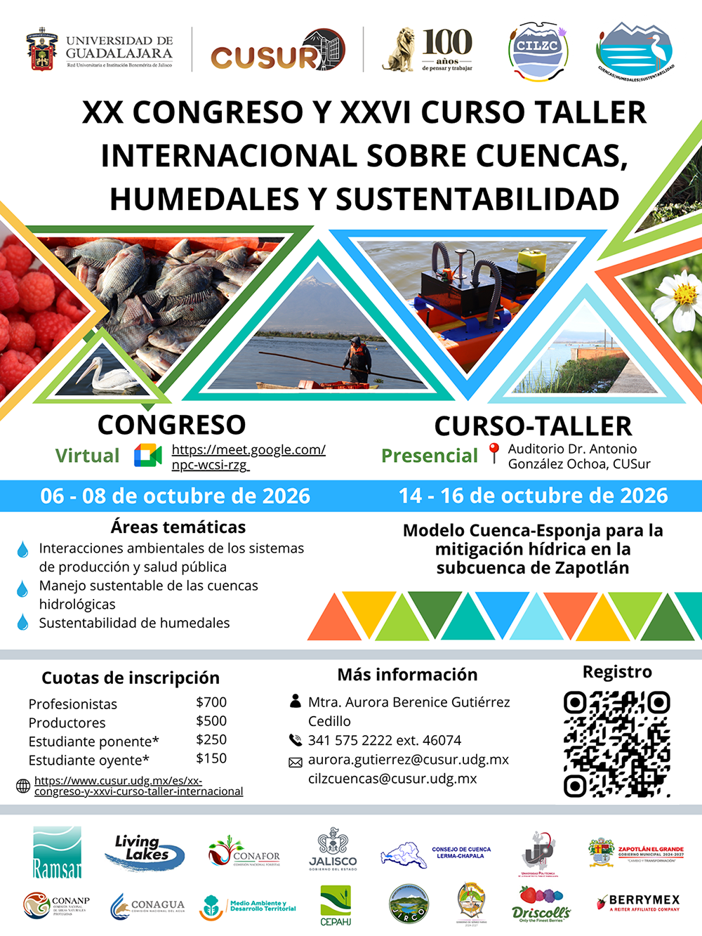 XX Congreso y XXVI Curso Taller Internacional sobre Cuencas, Humedales y Sustentabilidad