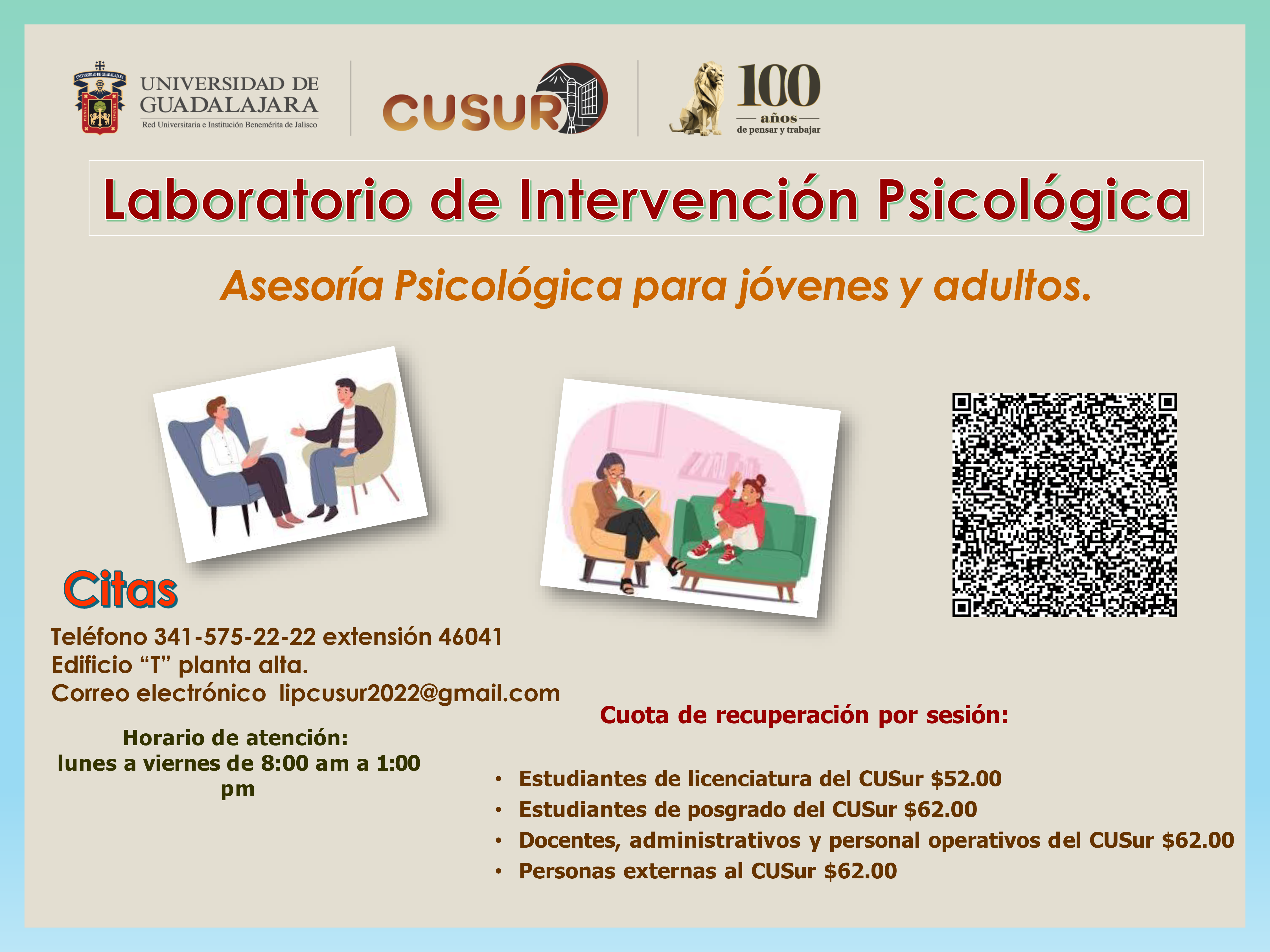 Asesoría psicológica para jovenes y adultos
