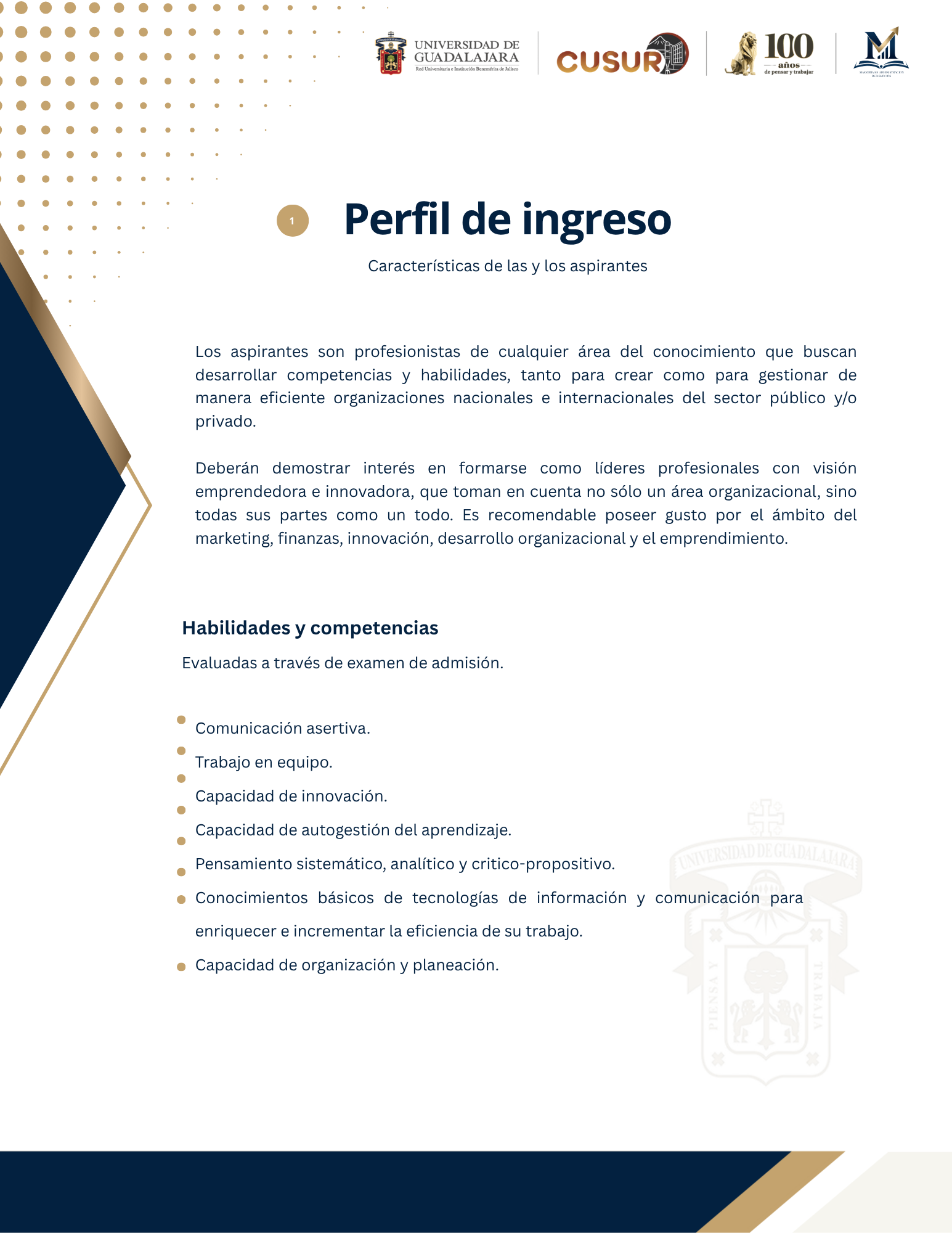 PERFIL DE INGRESO